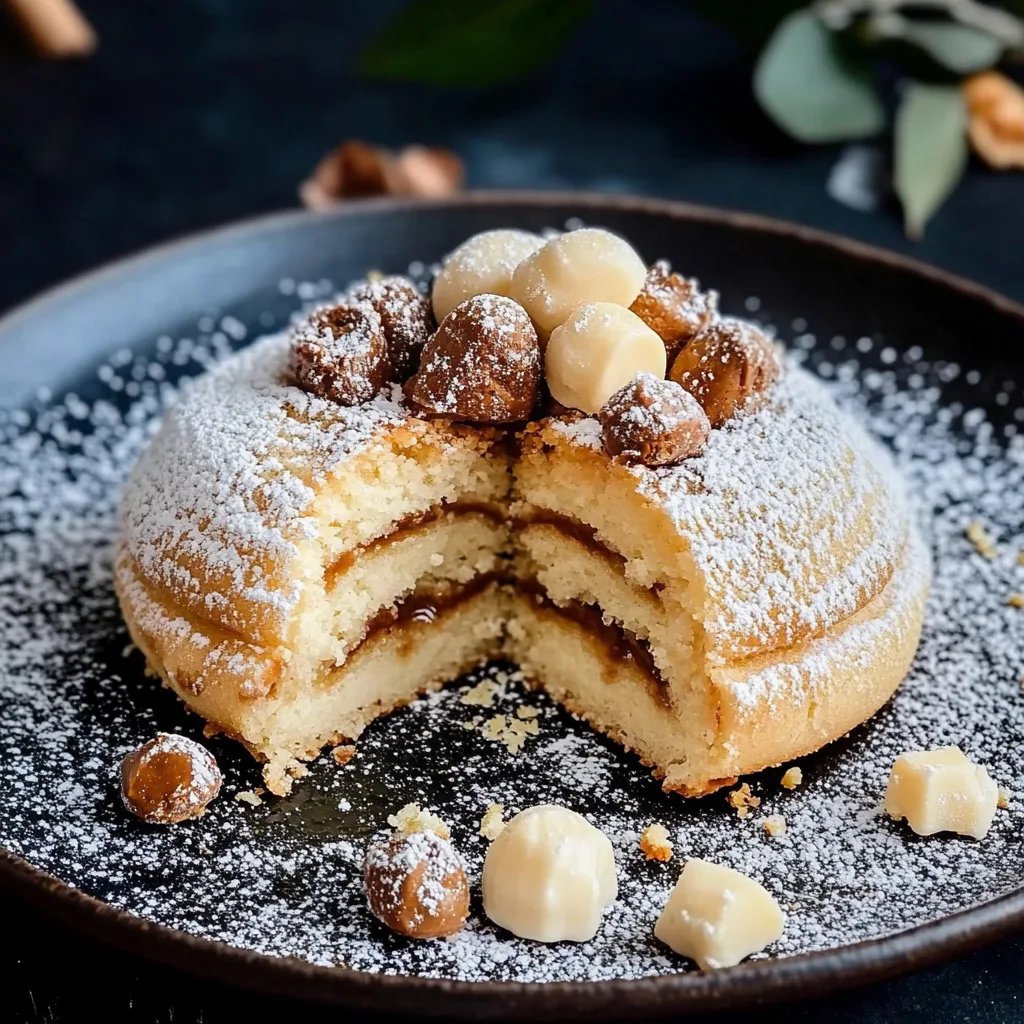 Vanillekipferl-Kugeln mit Marzipan & Nougat