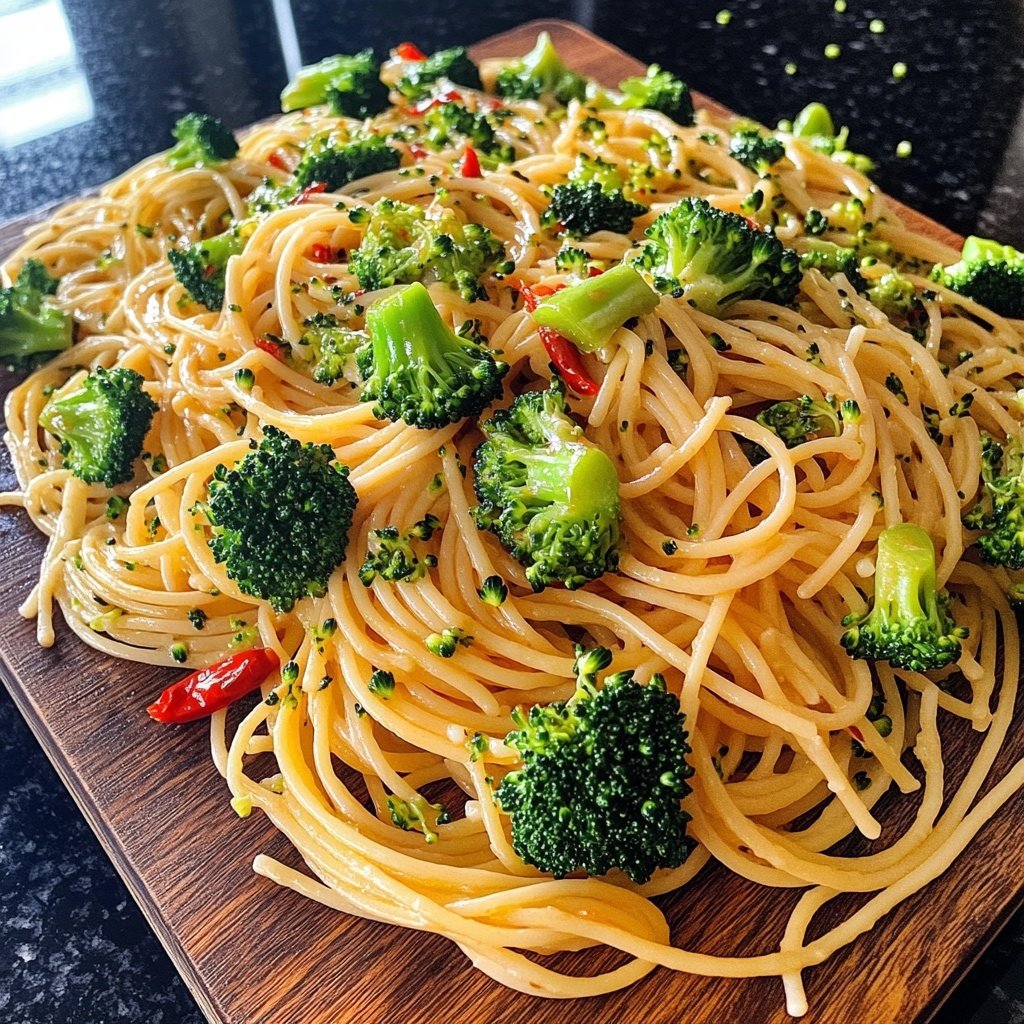 Spaghetti mit Brokkoli und Chili