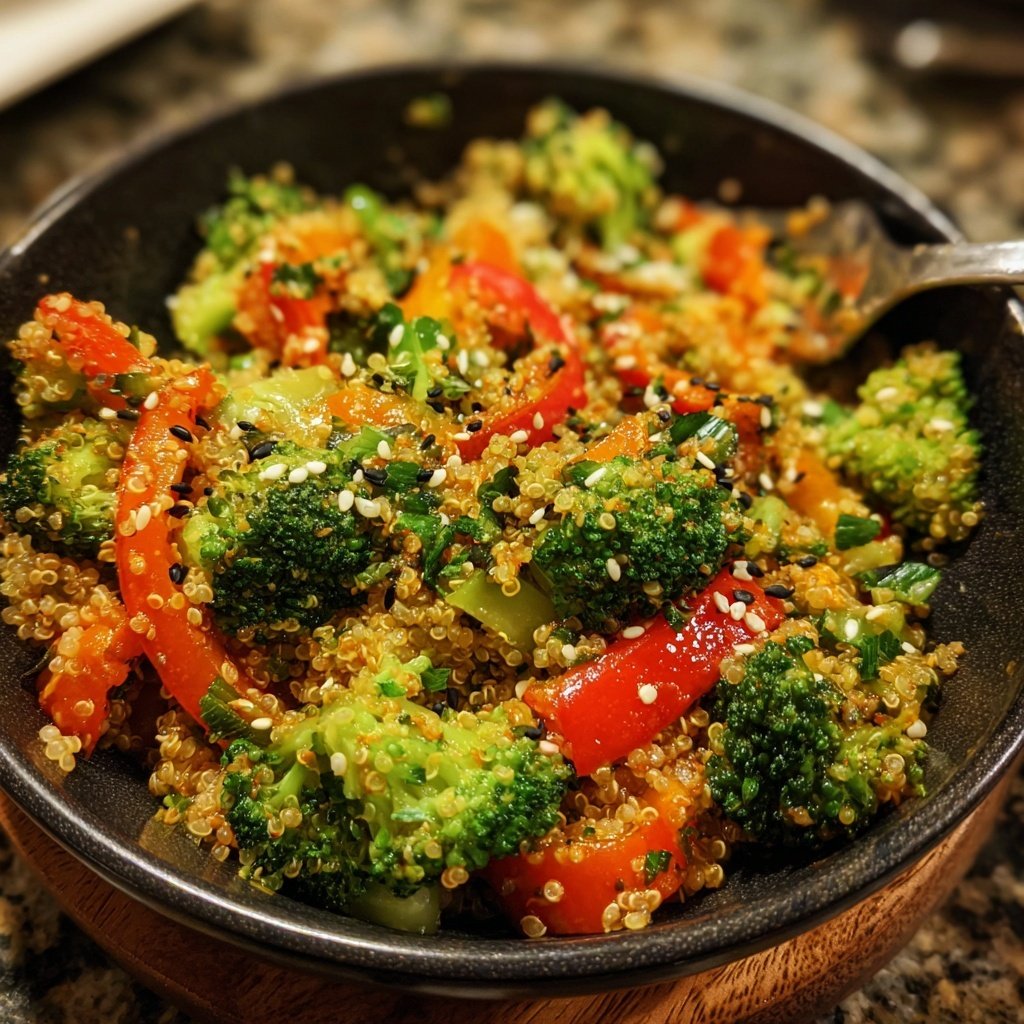 Brokkoli Quinoa Pfanne Proteinreich