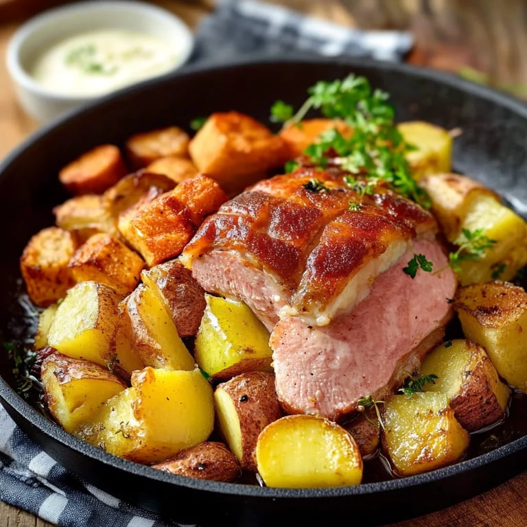 Kartoffel-Leberkäse-Pfanne