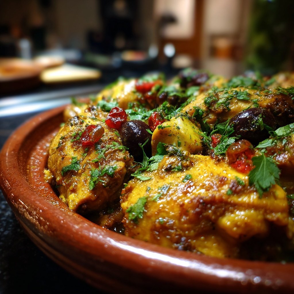 Internationale Küche Marokkanisches Hähnchen-Tagine