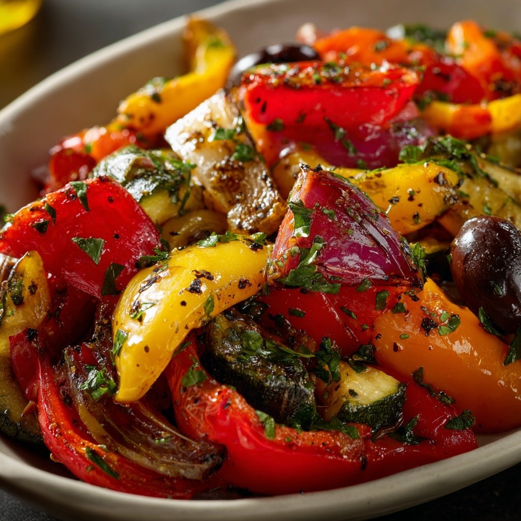 Vegetarische Gemüsepfanne Mediterran