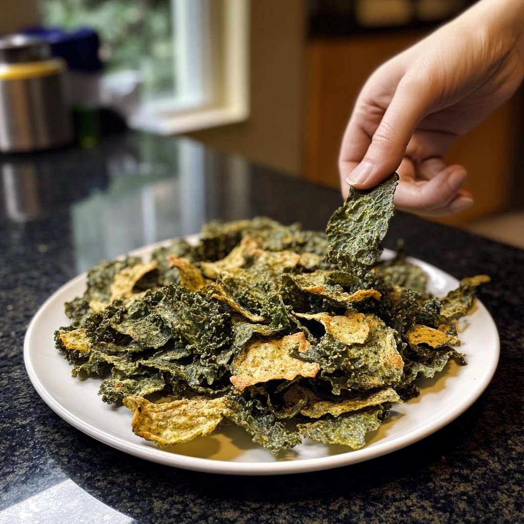 Grünkohl Chips als gesunder Snack
