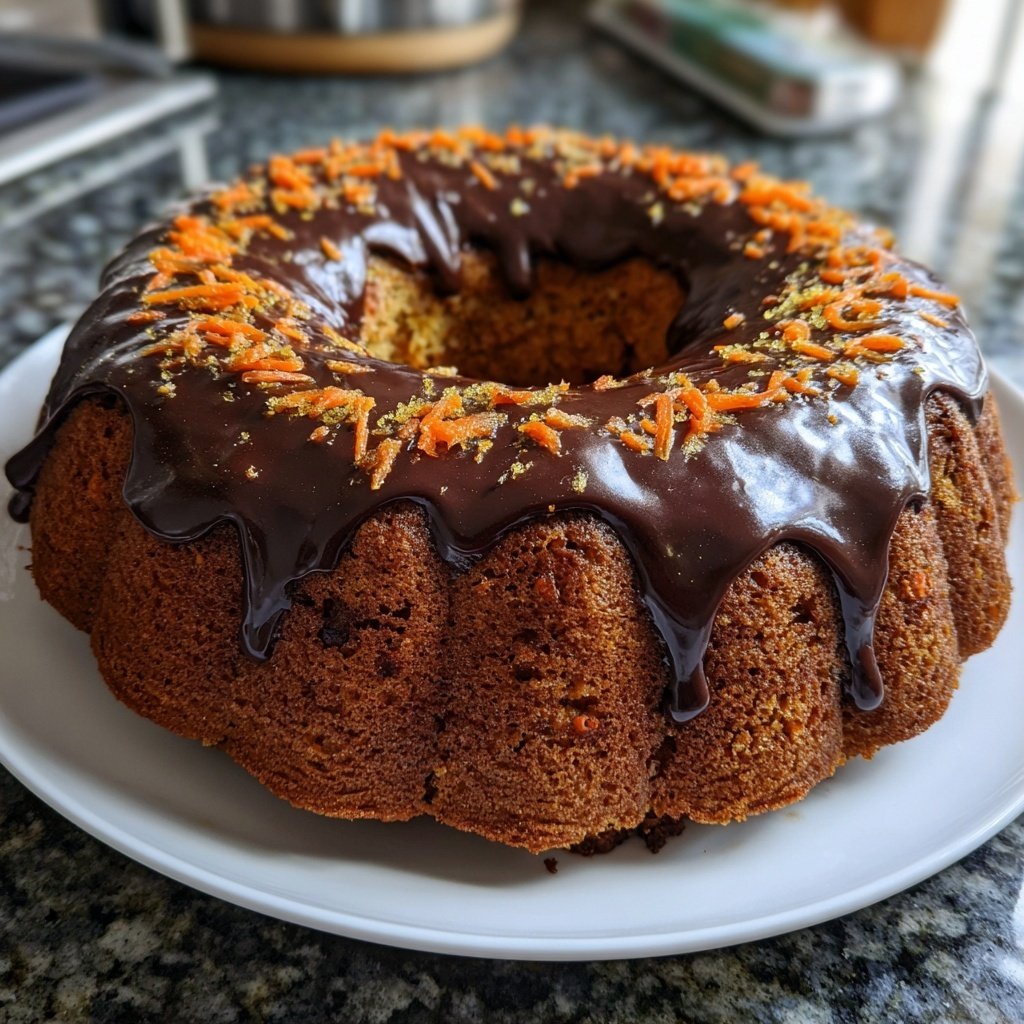 Karottenkuchen Mit Zartbitter Glasur