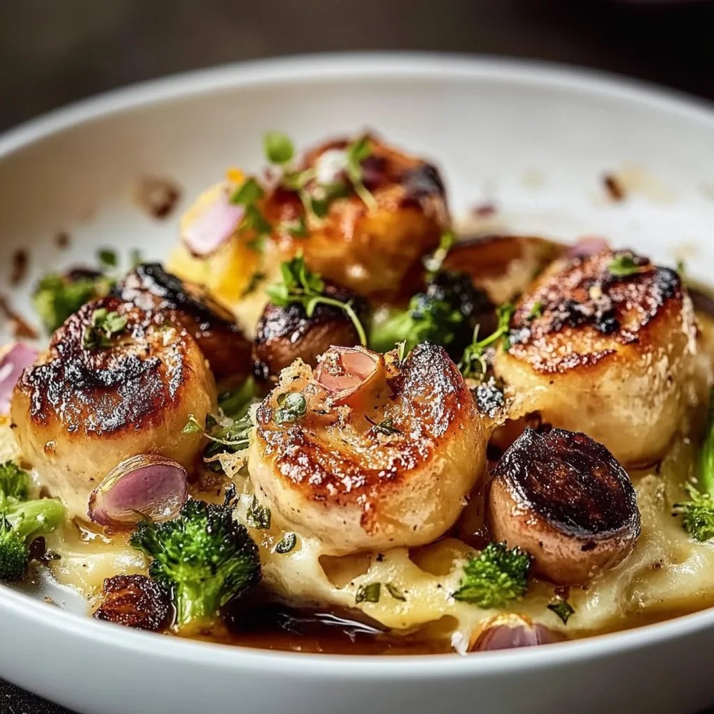 Spätzleauflauf mit Rosenkohl und Kasseler