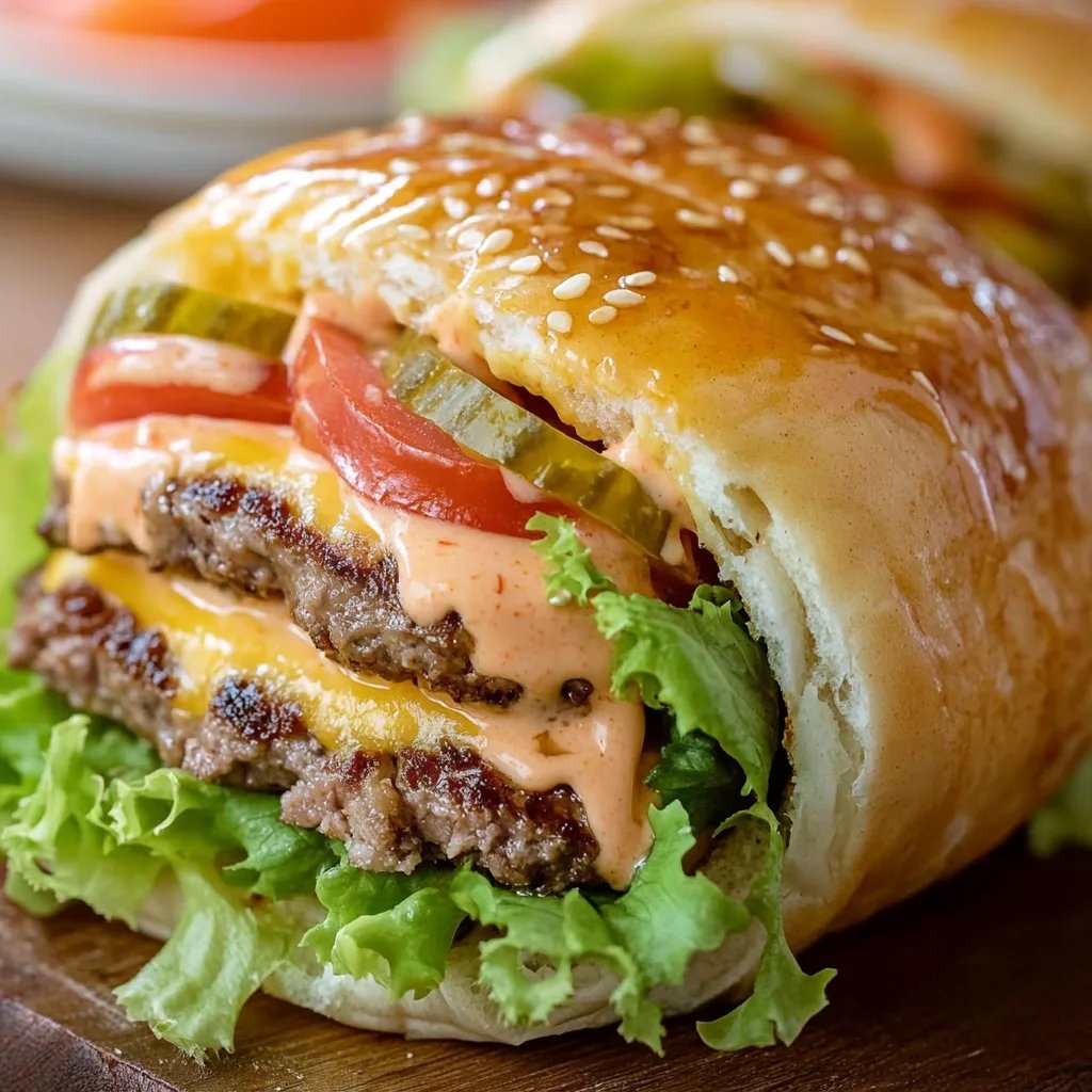 Big Mac Rolle mit viel Soße