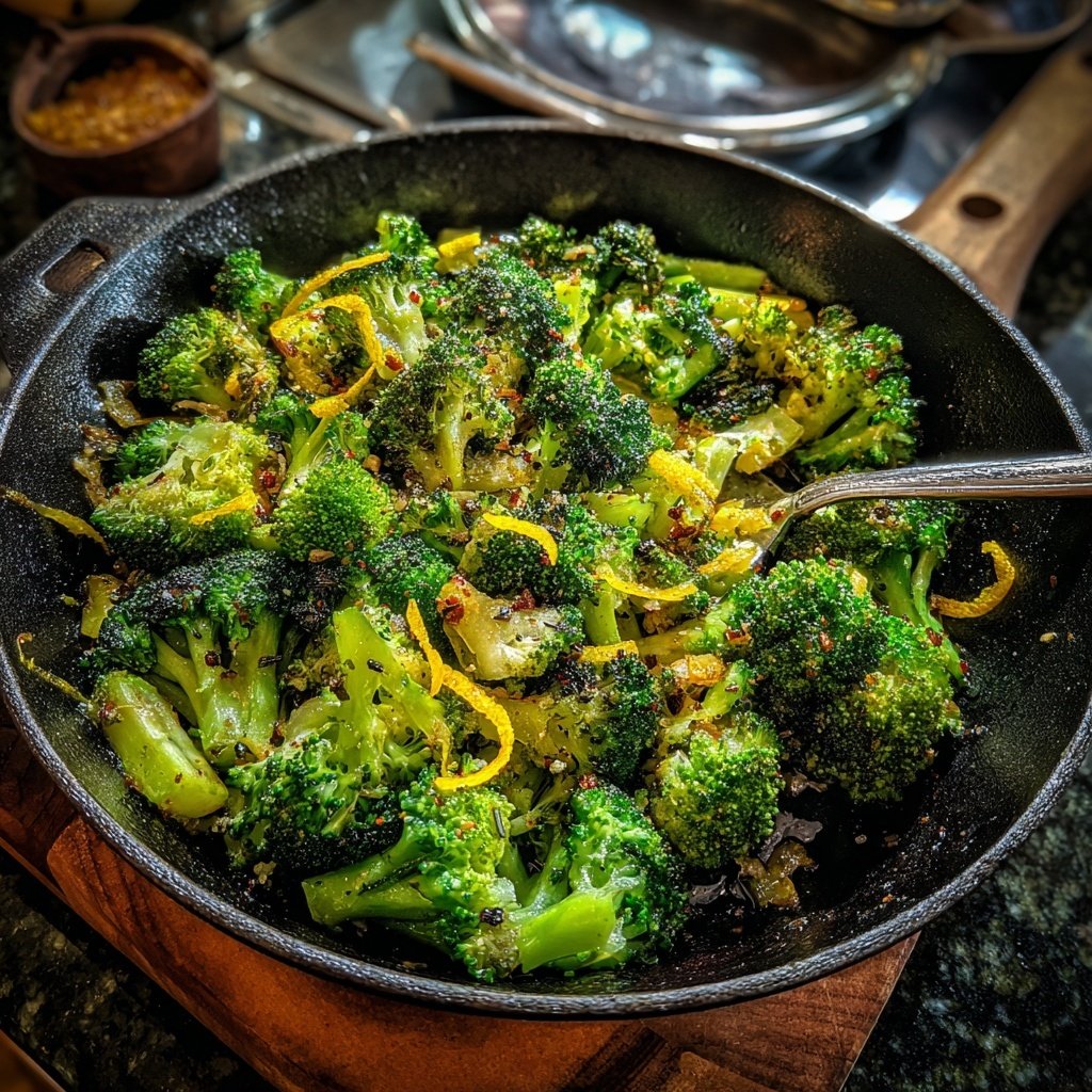 Brokkoli Pfanne Mit Zitronenschale