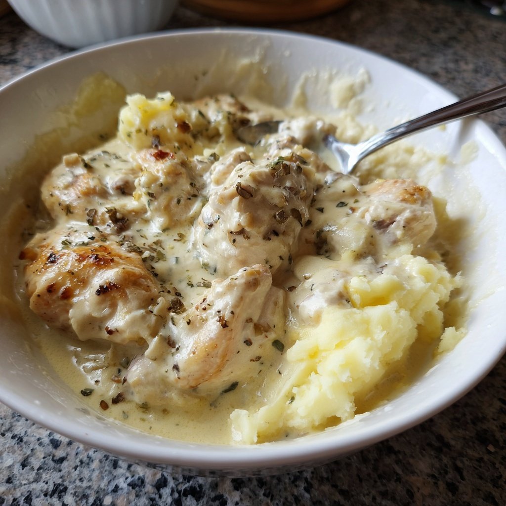 Hausmannskost Cremiges Hähnchen mit Kartoffelpüree