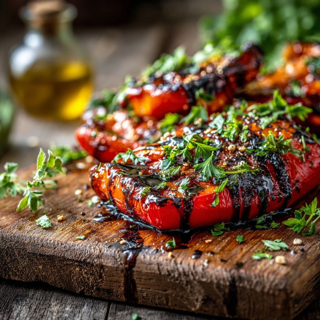 Gegrillte Paprika Mit Balsamico